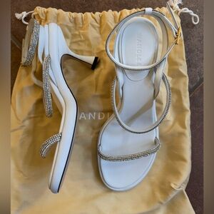Brand NEW Wandler white heel sandal with crystals